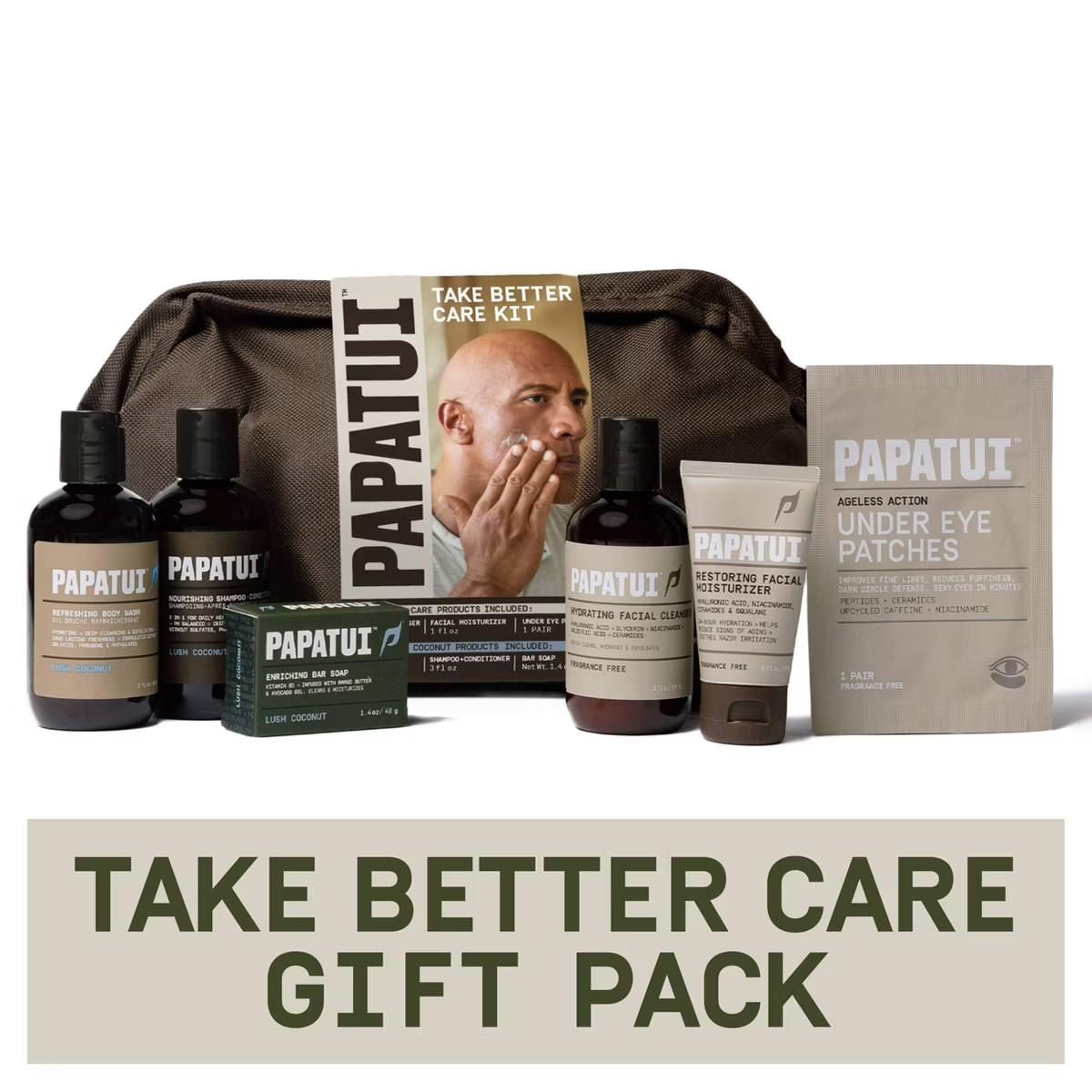 Papatui Men’s Body Care Holiday Take Better Care Dopp Kit Gift Set - Lush Coconut - 6ct | Target