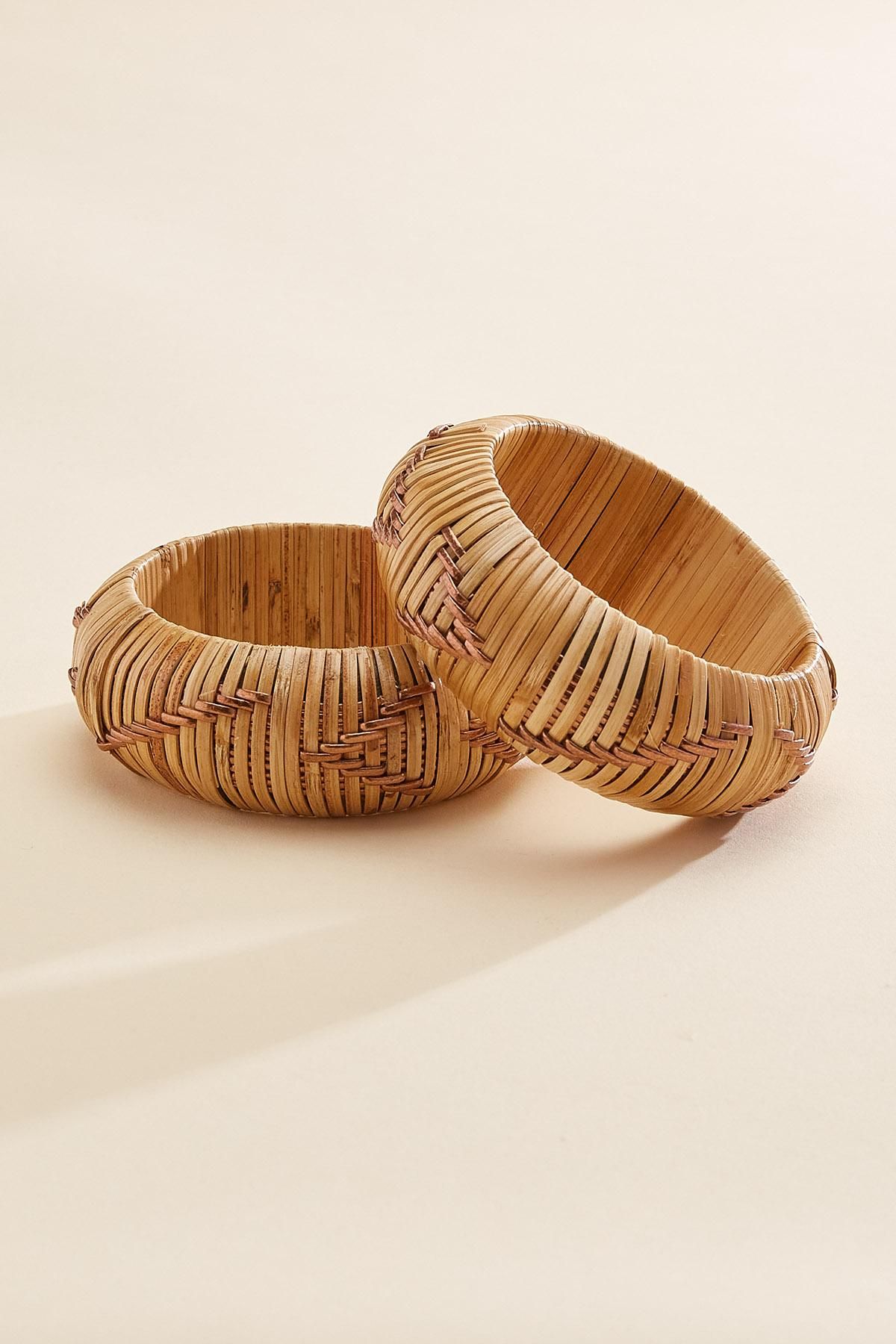 wide wood bangle bracelet set | Versona