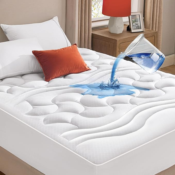 Bedsure Mattress Topper Full Waterproof - Mattress Pad Full Deep Pocket Up to 21 Inches, 600 GSM ... | Amazon (US)