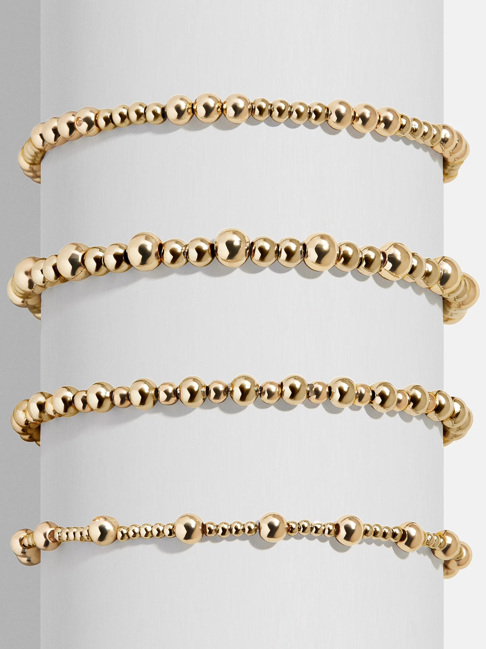 Chelsea Pisa Bracelet - 3MM/4MM Alternating Gold Pisa | BaubleBar