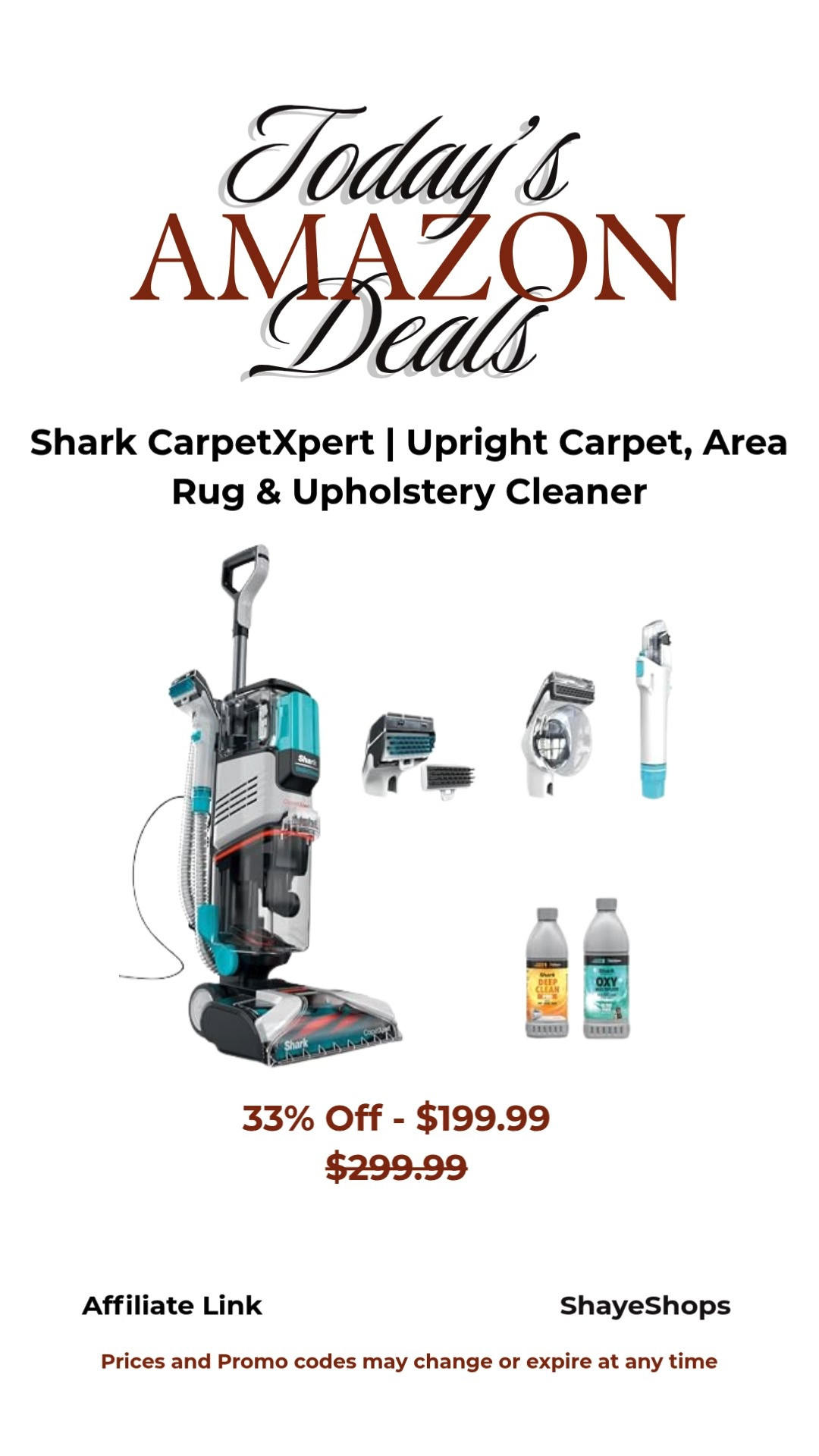 Shark CarpetXpert, Upright Carpet, Area Rug & Upholstery Cleaner, Carpet Shampooer with StainStriker Handheld Tough Stain Eliminator, Removes Tough Stains & Odors, 3 Cleaning Tools, home, tech, electronics, cleaning

#LTKHome #LTKSaleAlert