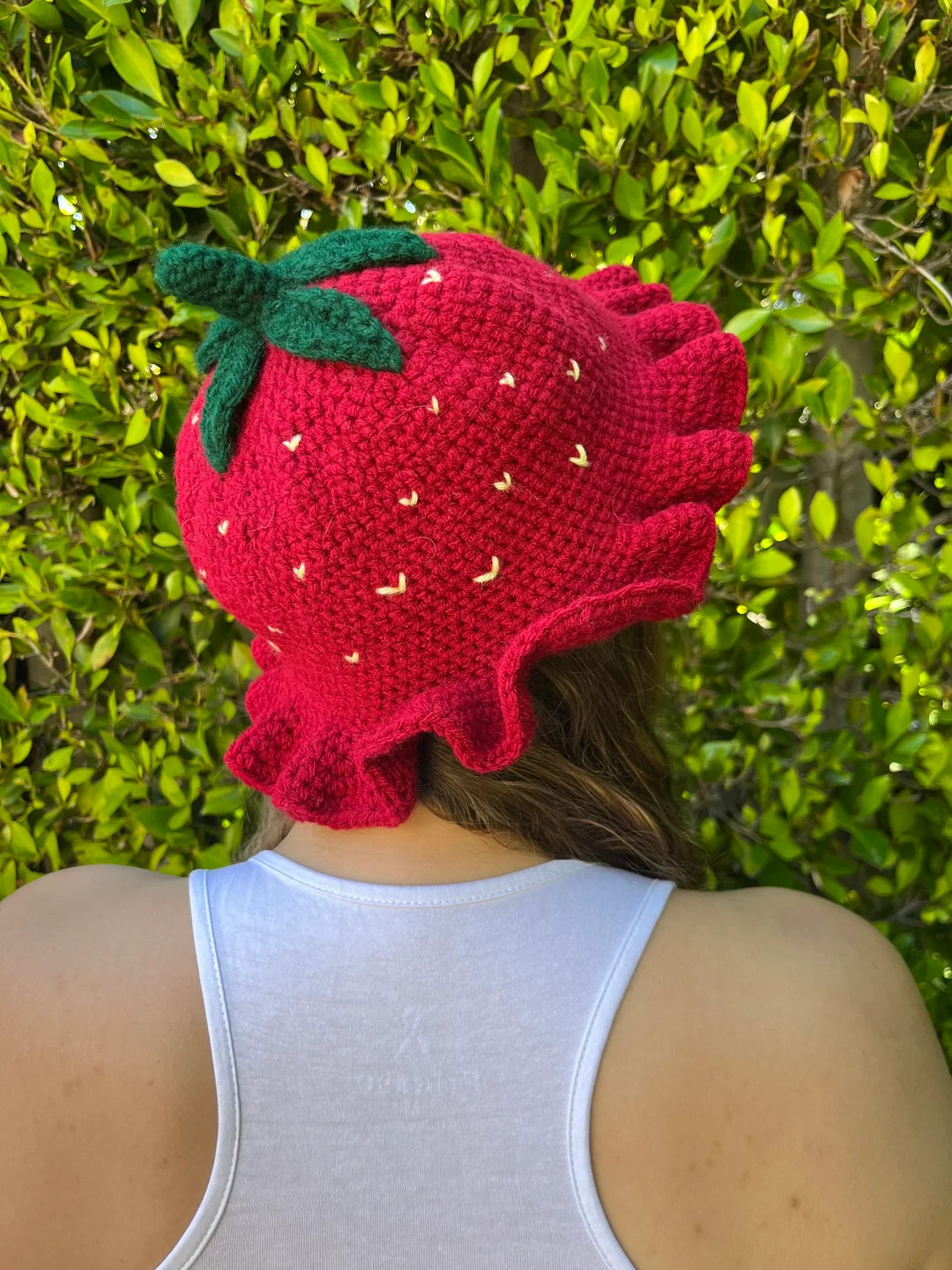 Strawberry Crochet Bucket Hat - Etsy | Etsy (US)