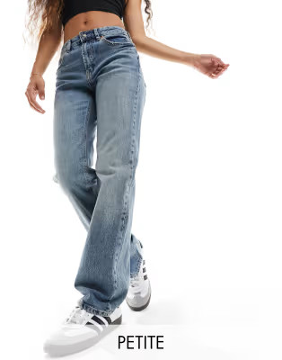 Stradivarius Petite straight leg jean in vintage wash  | ASOS | ASOS (Global)