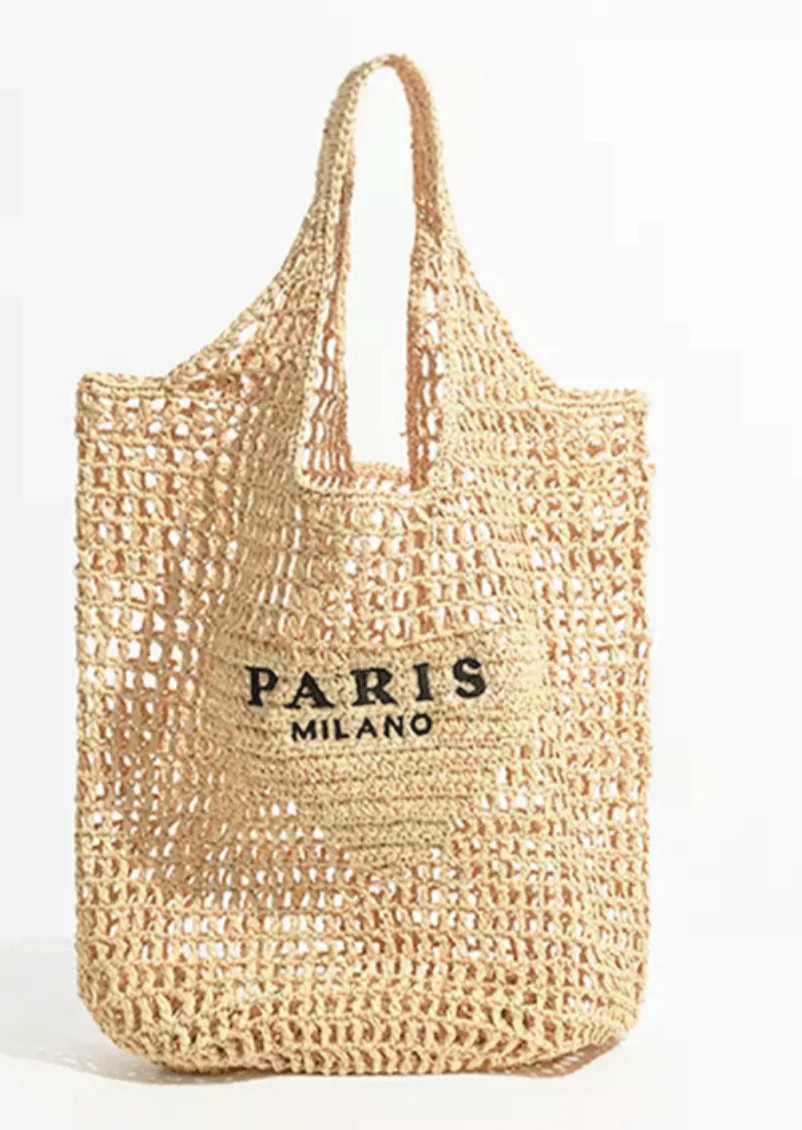 New Paris Milano Woven Tote Bag | outdazl