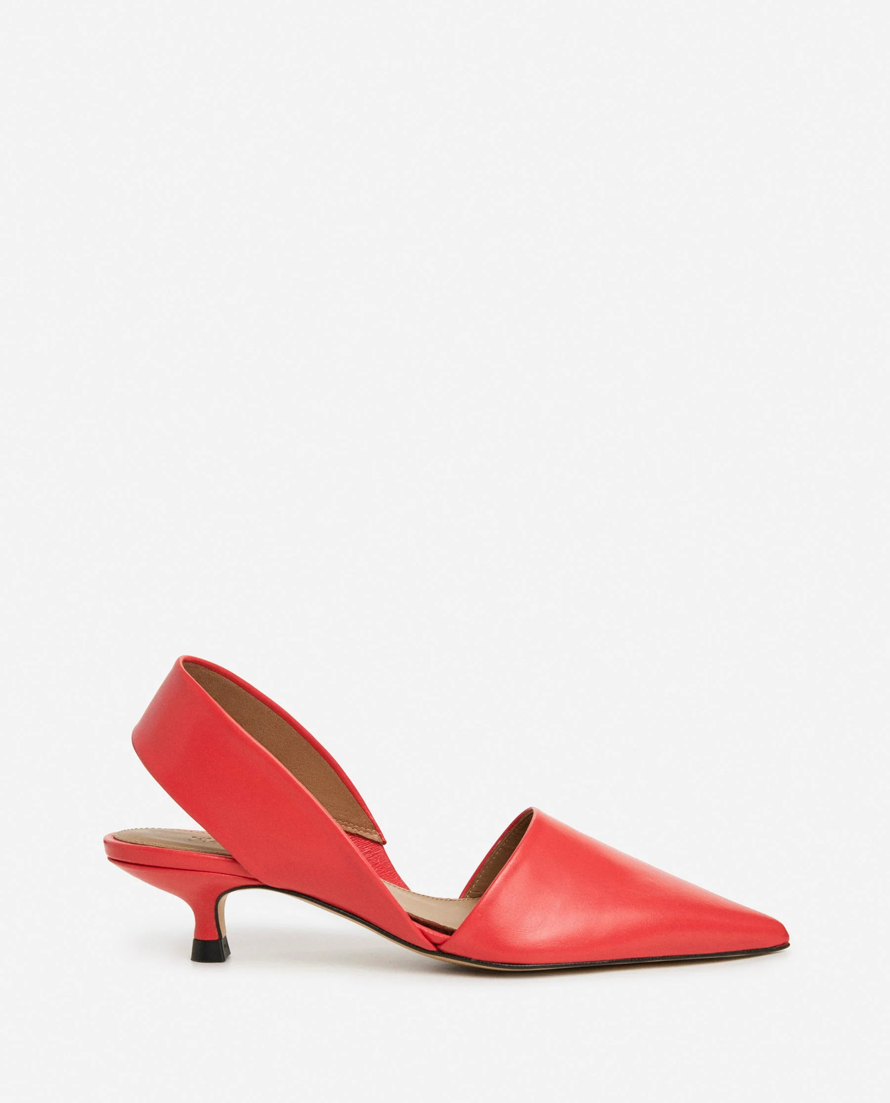 Ninni Leather Poppy Red Heel | Flattered