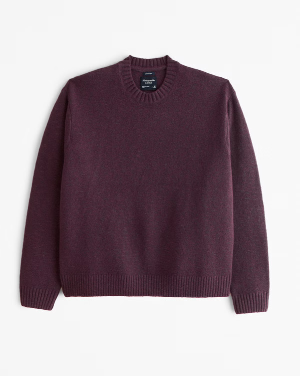Oversized Marled Crew Sweater | Abercrombie & Fitch (US)
