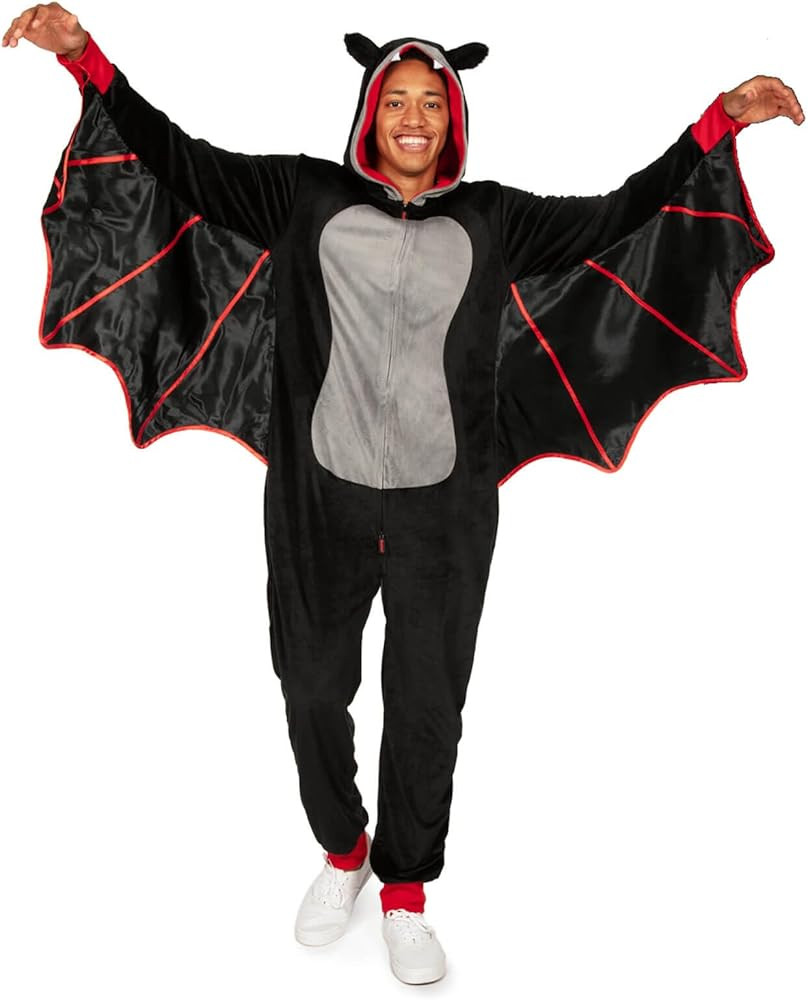 Tipsy Elves Men's Bat Halloween Costume - Funny Flying Animal Halloween Jumpsuit with Attached Wi... | Amazon (US)