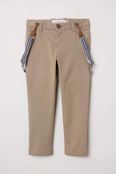 H & M - Pants with Suspenders - Brown | H&M (US + CA)