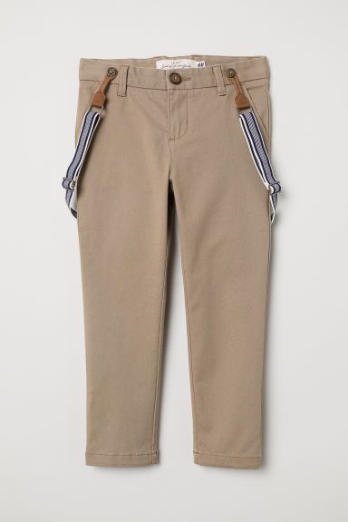 H & M - Pants with Suspenders - Brown | H&M (US)