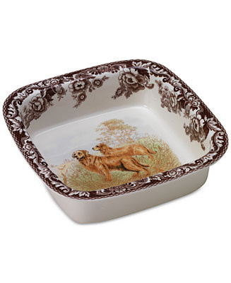 Spode Woodland Dog Square Dish - Macy's | Macy's