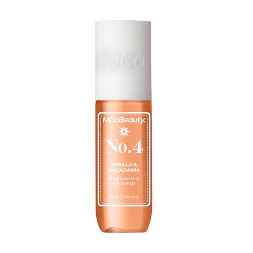 MCoBeauty - Fragrance Mist No.4 - Light Body and Hair Spray with Caramel, Macadamia, White Chocolate and Sea Salt - Gifts for Women, Cute Stuff, Feminine Spray, Self Care Gifts for Women - 90ml Bottle | Amazon (US)