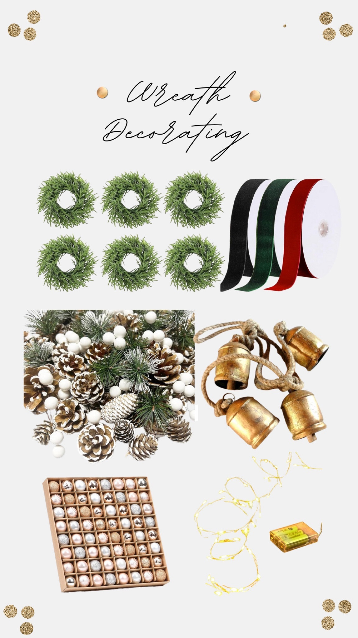 Wreath decorating supplies

#LTKHoliday #LTKfindsunder50 #LTKparties