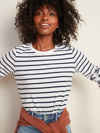 EveryWear Striped Slub-Knit Long-Sleeve Tee for Women | Old Navy (US)