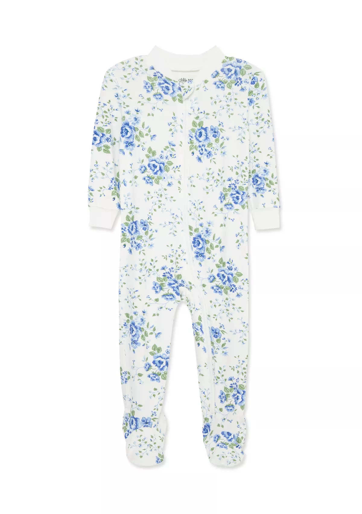 Little MeBaby Girls Toile Zip Front Footie Pajamas | Belk