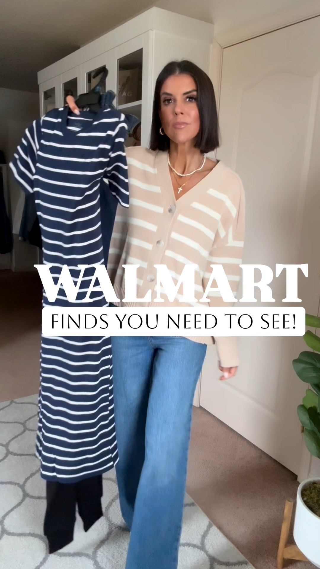 Walmart Finds you need to see! I’m 5’5 and in size OX in striped sweater, size xs in dress, striped Henley, and tee. All jeans fit true to size. I’m in size small in jumpsuit, but need size xs. 

#LTKootd #LTKSeasonal #LTKgrwm