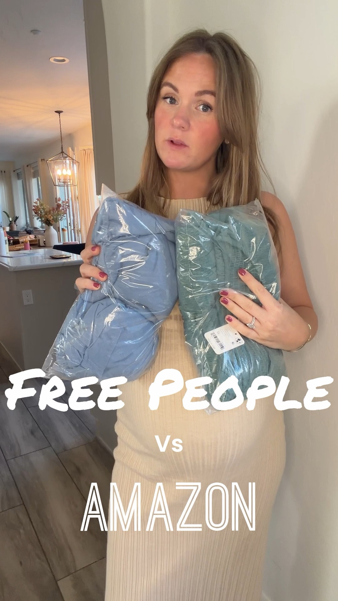 A solid free people vs Amazon - keeping the free people set! Exactly what I envisioned for a cozy maternity photo and how perfect for postpartum / mom life

#LTKBump #LTKootd #LTKmomlife