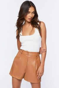 Faux Leather High-Rise Shorts | Forever 21 | Forever 21 (US)
