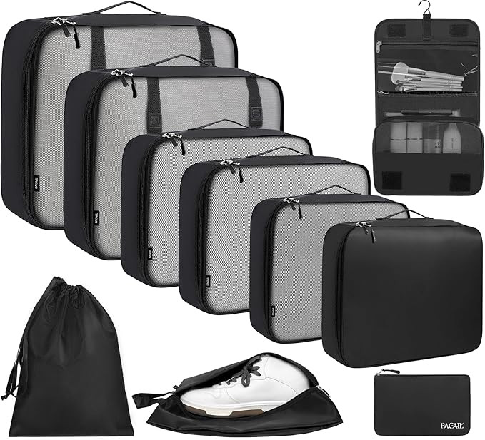 BAGAIL 6 Set/8 Set/10 Set Packing Cubes Various Sizes Packing Organizer for Travel Accessories Lu... | Amazon (US)