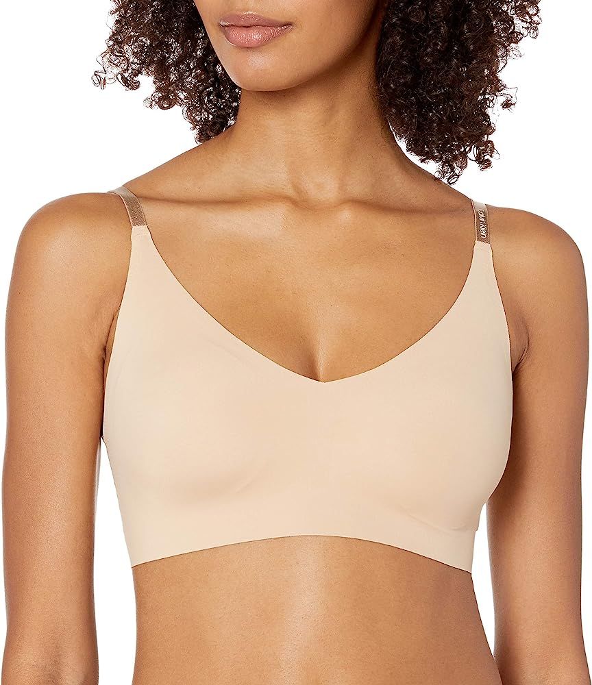 Calvin Klein Women's Invisibles Comfort Seamless Wirefree Lightly Lined Triangle Bralette Bra | Amazon (US)