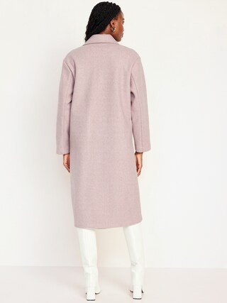 Soft-Brushed Long Overcoat for Women | Old Navy (US)