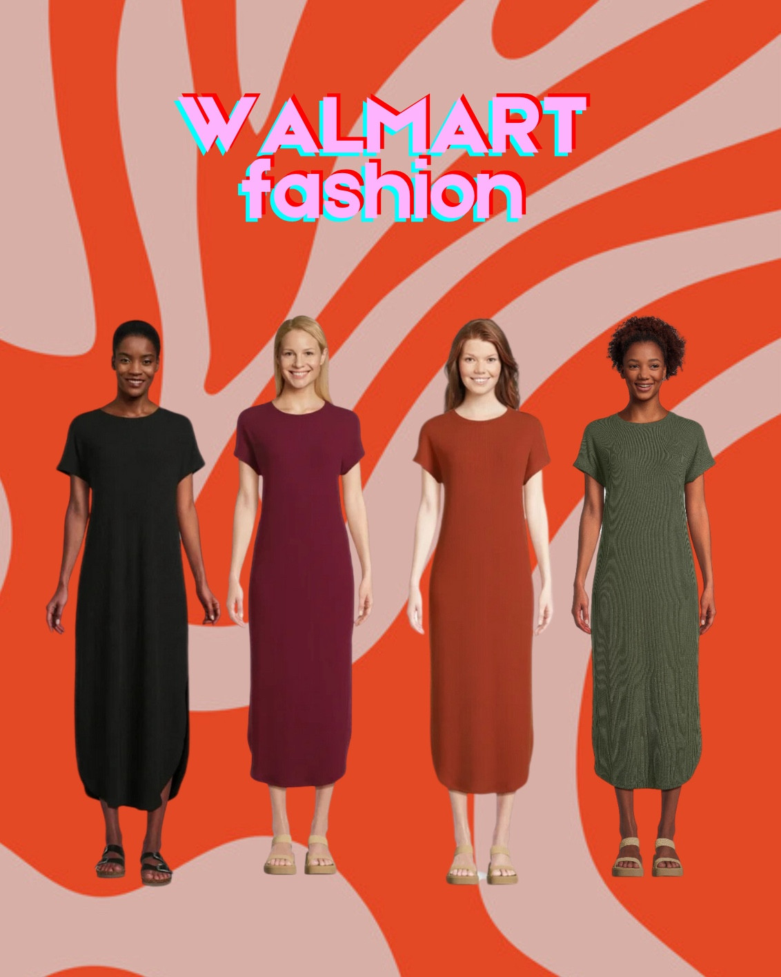 Another great t-shirt dress option if you missed the last one! This one is a ribbed fabric but still has small slits on both sides   | $15.98 @walmart 

#LTKBacktoSchool #LTKFindsUnder50 #LTKMidsize