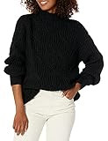Tribal Women's HIGH Neck Oversized Sweater, Black, Large | Amazon (US)