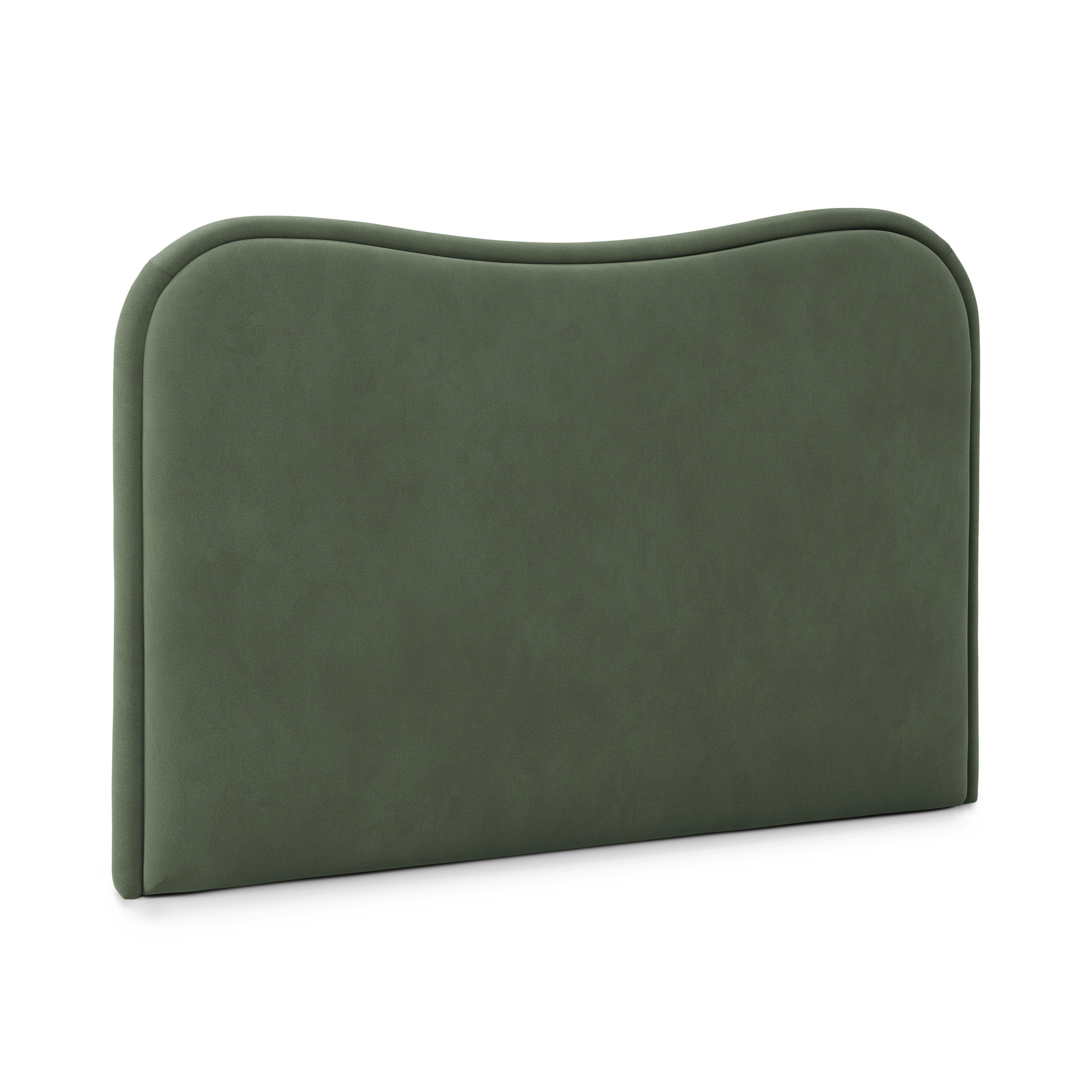 Makoa Queen Velvet Headboard - Plush Pacific Green | Article