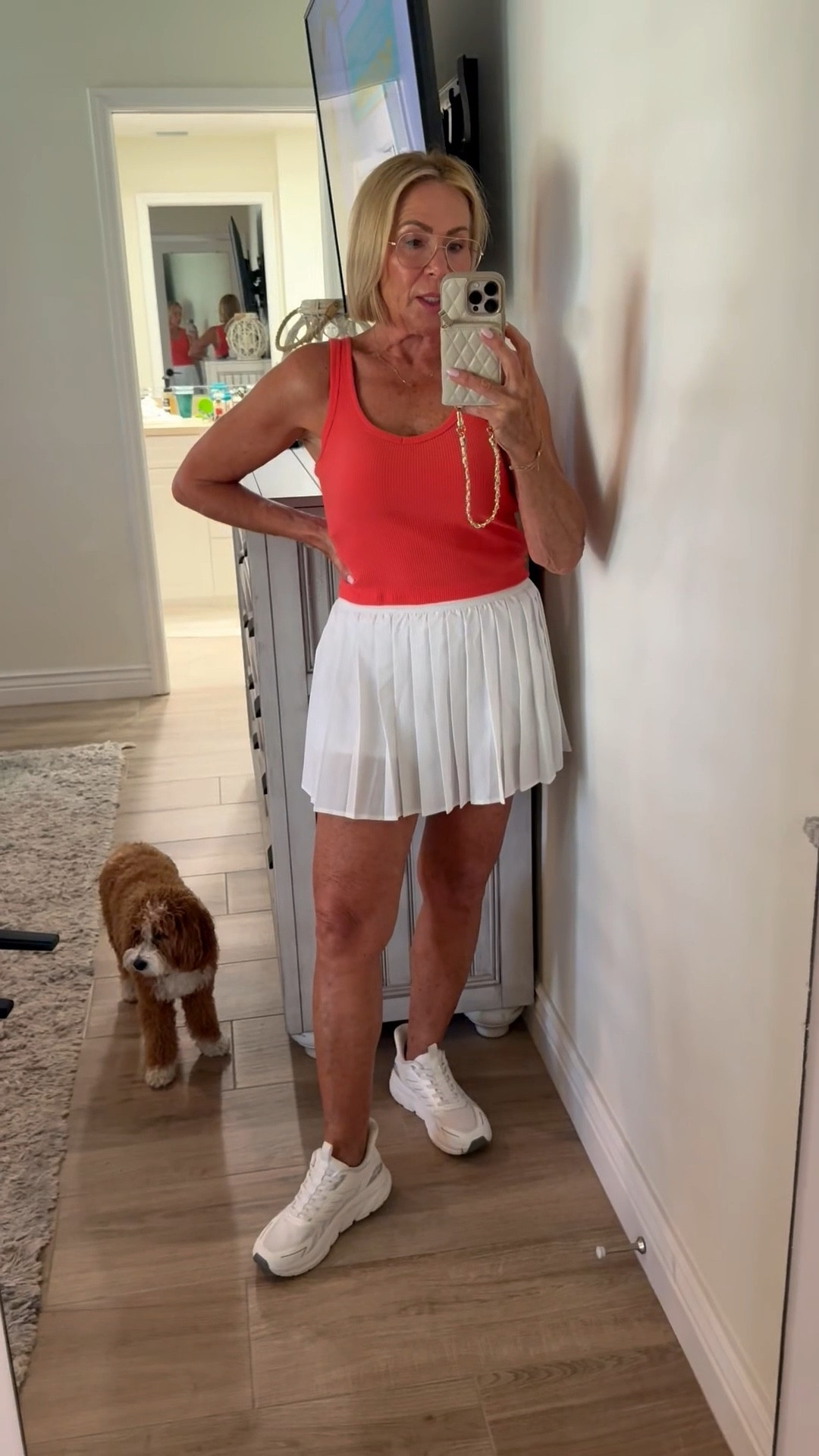 Here is the White in the same Walmart skort.
Wearing a small in the skort and medium in the tank.

#LTKOver40 #LTKootd #LTKActive