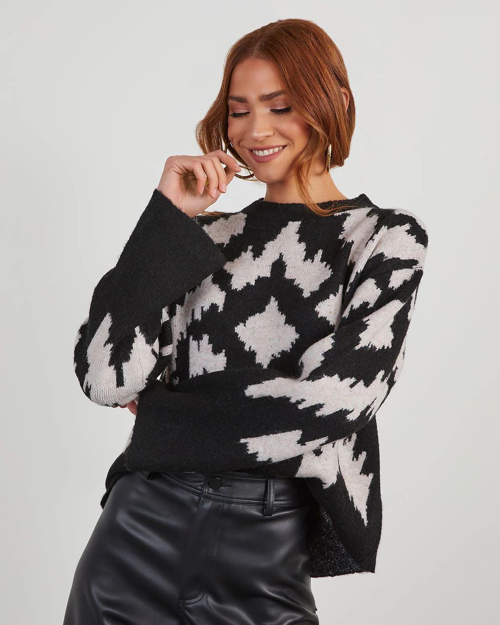 Kathryn Abstract Knit Sweater | VICI Collection
