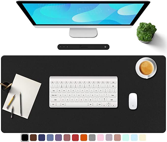 TOWWI PU Leather Desk Pad with Suede Base, Multi-Color Non-Slip Mouse Pad, 32” x 16” Waterpro... | Amazon (US)