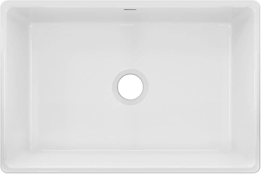Elkay Fireclay SWUF28179WH Single Bowl Farmhouse Sink , White , 30 Inch | Amazon (US)
