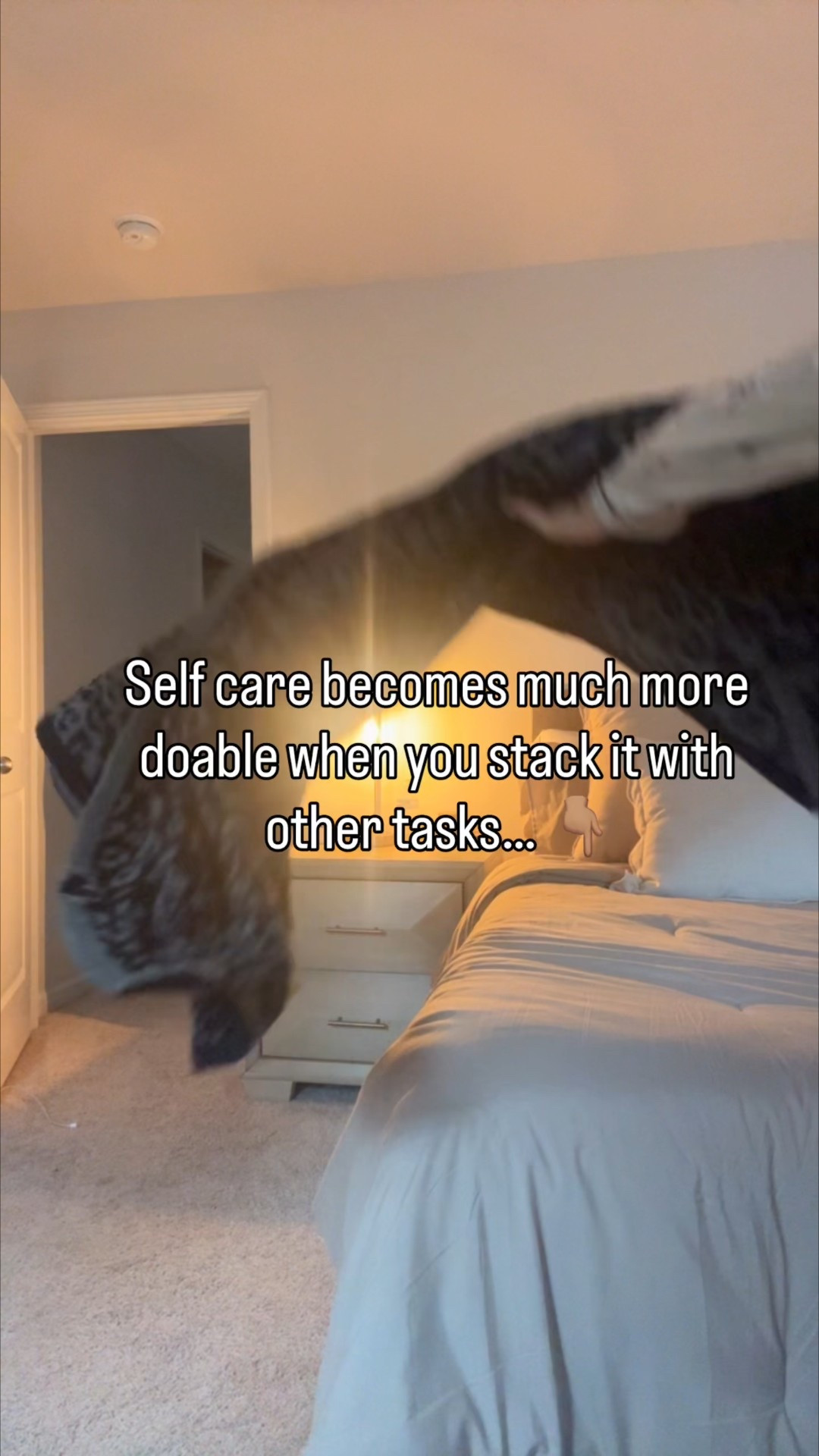 I get comments on almost every single one of my self care/wellness routine videos from women saying things like “I could never do this much” “I wish I had this much time” “I would feel guilty spending this much time on myself” and things along those lines. 

I hope maybe this helps a little… I made the bed, changed over laundry, vacuumed and checked emails. At the same time, I had on teeth whitening strips, eye and foot masks, neck/ chest & face light therapy masks and even got some extra steps in on my walking pad while I checked my emails. 

Taking care of you doesn’t always look like a hot bath and candles lit with a 45 min blissful routine. All of these self care steps took me less than 5 min to apply. And while they work, so did I. Wellness doesn’t have to look “aesthetic” to be effective.

Take the extra 5 min. If you have time to scroll Instagram and watch a video, then comment on it, you have 5 min to pamper yourself. I don’t mean this in a sarcastic way AT ALL. I’m being so serious. You’re worth it. Act like it. Ily 😘😘😘

#LTKmorningroutine #LTKdayinmylife #LTKselfcare