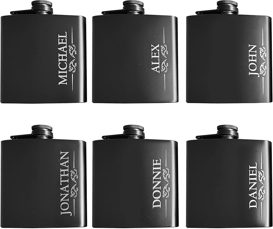 Personalized Flask for Men, Custom Flask, Personalized Flask, Groomsmen Flask, Flasks for Liquor ... | Amazon (US)