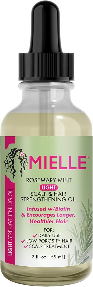 Mielle Organics Rosemary Mint Light Scalp & Hair Strengthening Oil, 2 Ounce | Amazon (US)