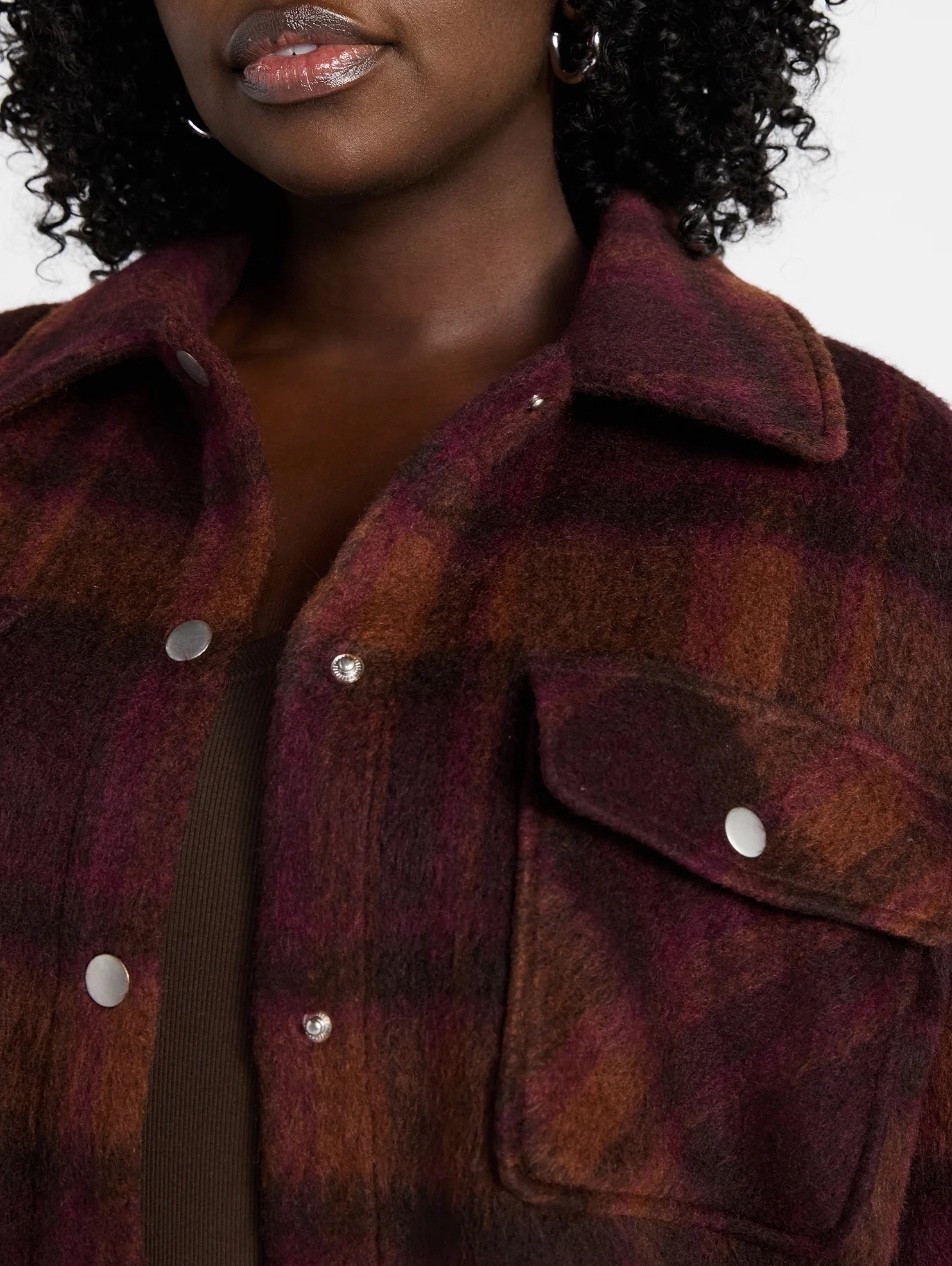 Pretty terra & sky plaid Shackets on sale.
:
:
**I get a 0x in this brand because it is plus size and it always has that cozy, oversized fit for me.**

#LTKOver40 #LTKSaleAlert #LTKootd