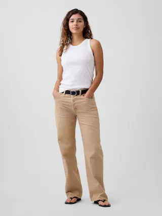 Low Slung Relaxed Straight Jeans | Gap Factory