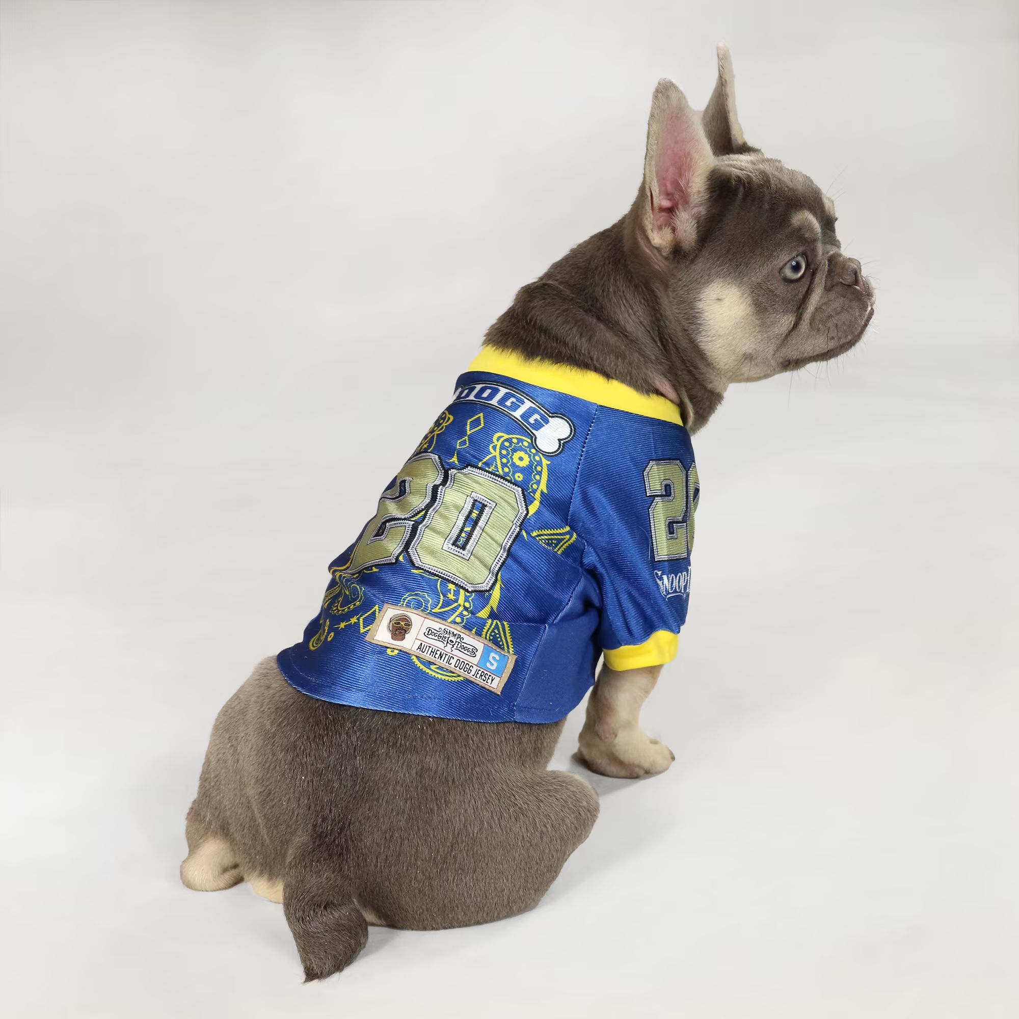 Snoop Doggie Doggs Blue Halftime Deluxe Pet Jersey, X-Small | Petco