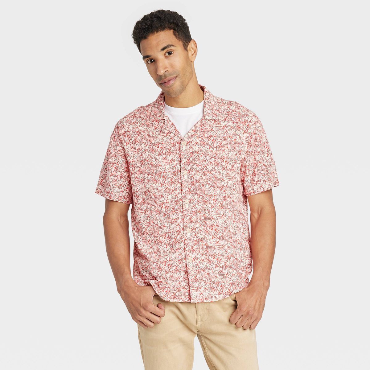 Men's Short Sleeve Collared Button-Down Shirt - Goodfellow & Co™ | Target