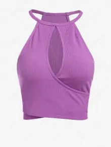 ZAFUL Criss Cross Ribbed Cut Out Tank Top | ZAFUL (Global)