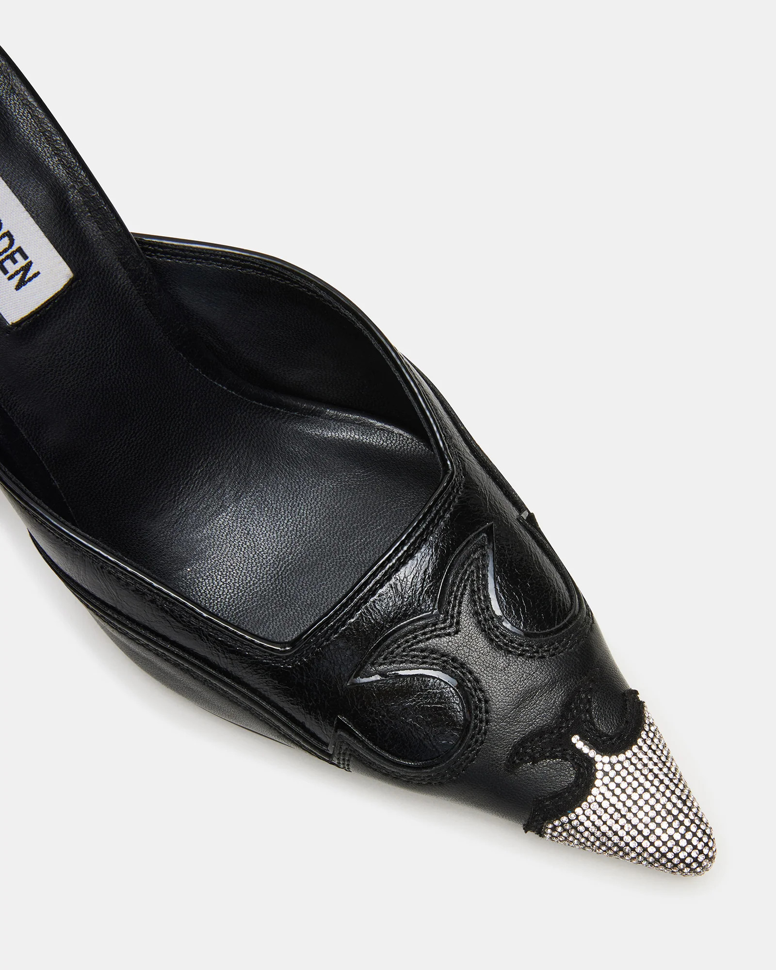 Thorin Black Leather Rhinestones | Steve Madden (US)