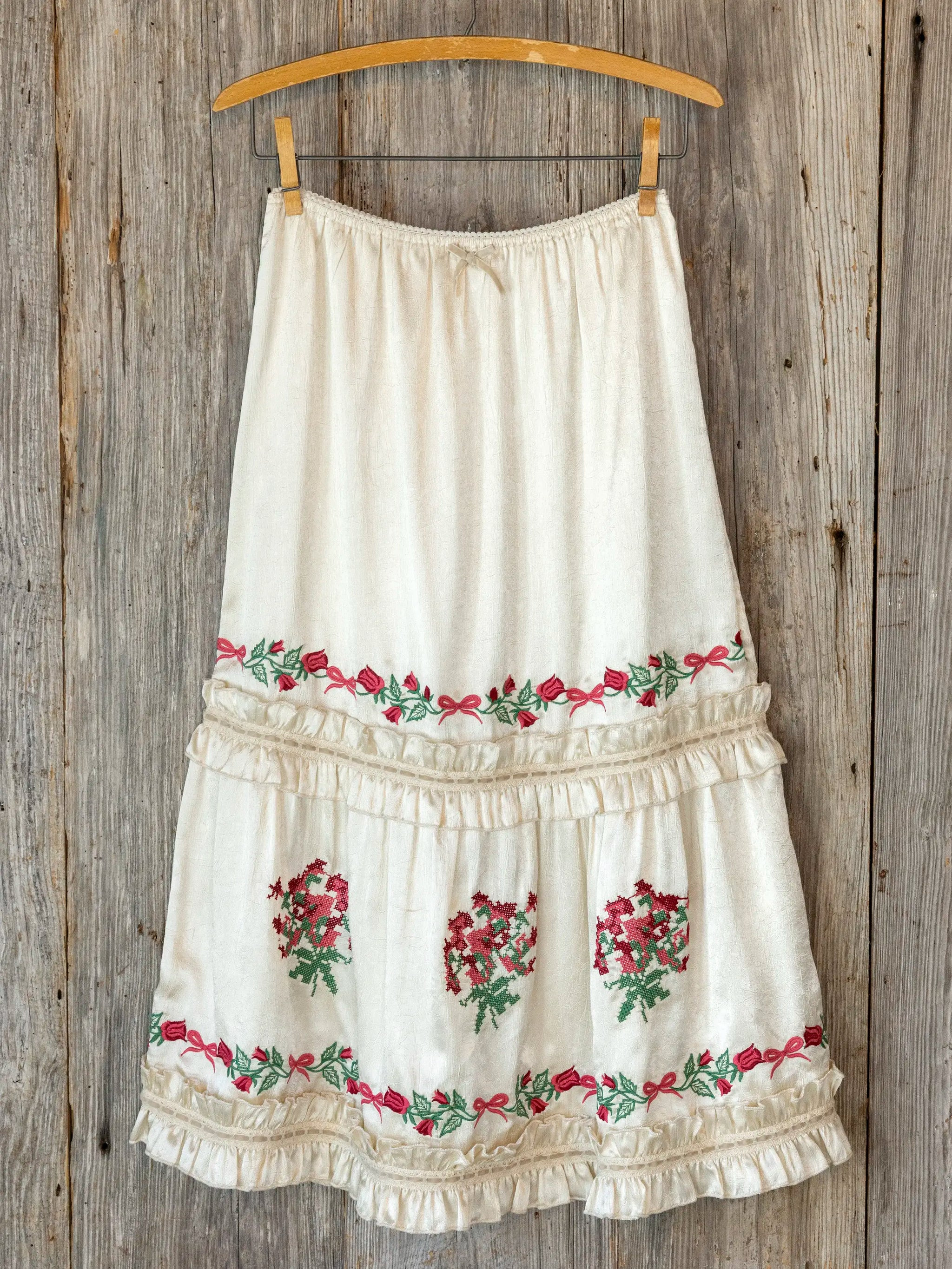Delilah Embroidered Midi Skirt | Natural Life