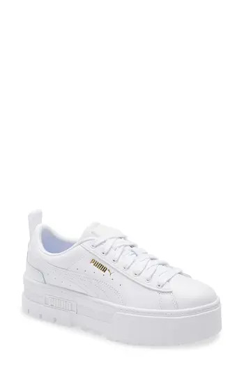 PUMA Mayze Classic Platform Sneaker in Puma White at Nordstrom Rack, Size 6 | Nordstrom Rack