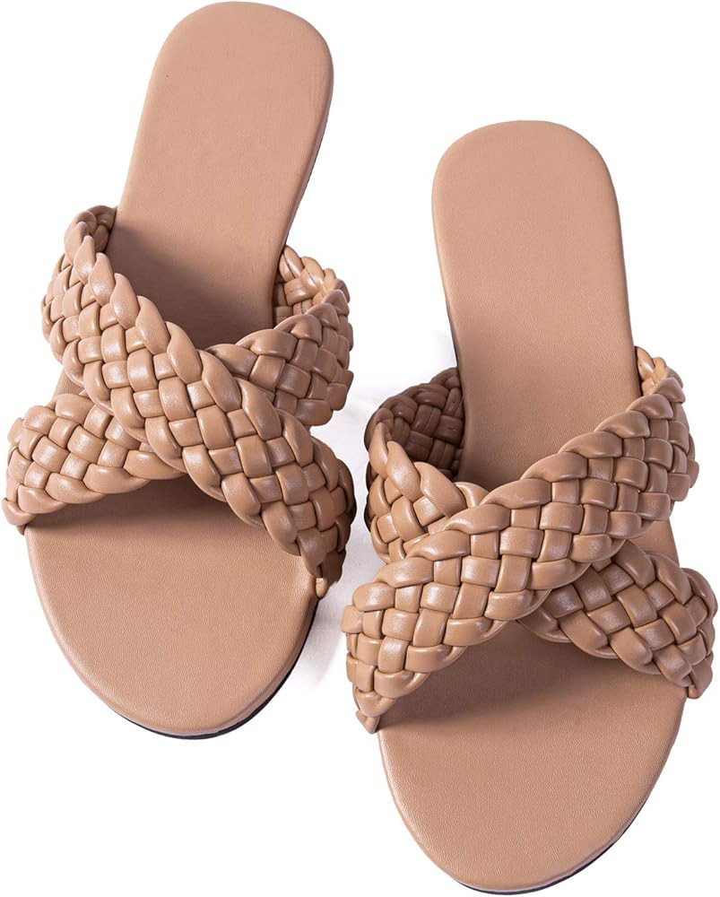 Mtzyoa Women Stud Bow Flip-Flops Sandals Beach Flat Rivets Rain Jelly Shoes | Amazon (US)