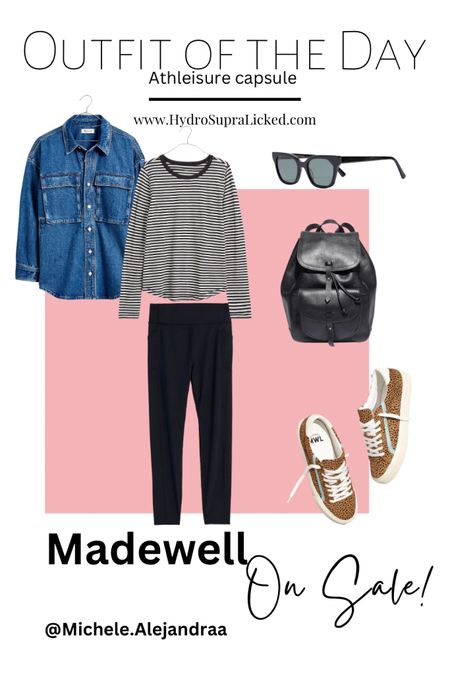 Athleisure capsule staple from Madewell on sale in LTK app only.
Great fit for a travel day. Denim Oversized Cargo Shirt Jacket in Palmerston Wash
Sidewalk Low-Top Sneakers in Spotted Calf Hair
Pierport Sunglasses
The Transport Rucksack

#LTKtravel #LTKxMadewell #LTKstyletip