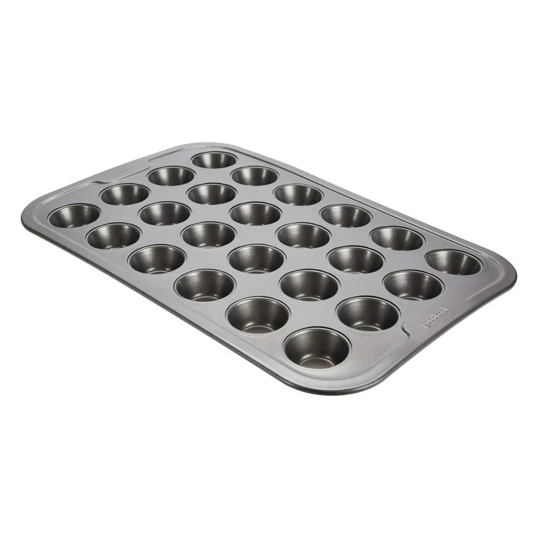 GoodCook PRO Nonstick Steel Mini Muffin Pan , 24 cup, Gray | Walmart (US)