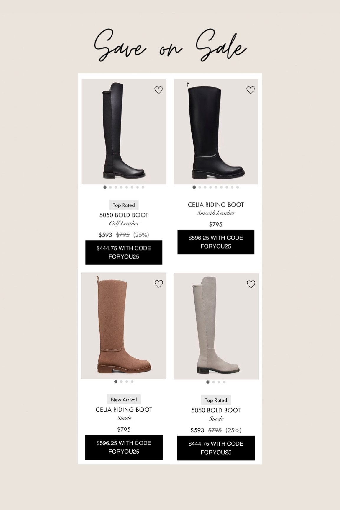 Stuart Weitzman boots 25% off 🎄 they are very comfortable and true to size!!

#LTKworkwear #LTKshoecrush #LTKstyletip