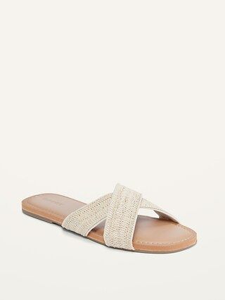 Woven-Textured Crisscross Sandals for Women | Old Navy (US)