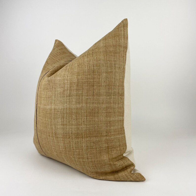 20 Camel Hmong Hemp Pillow Cover Linen Pillow - Etsy | Etsy (US)