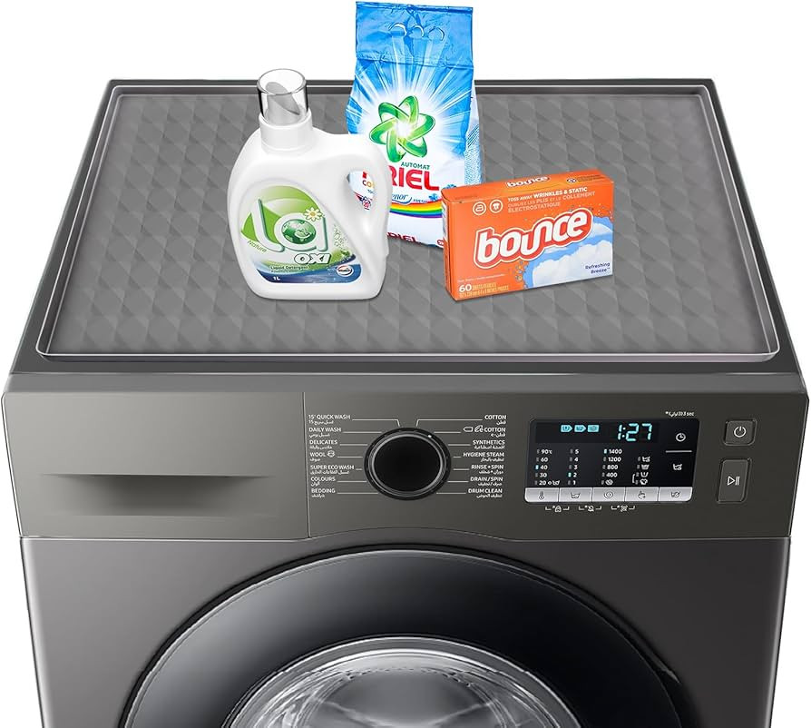 Washer and Dryer Top Protector Mat,23.6“ x 19.7" Silicone Rubber Mat for Laudry Machine & Dryer... | Amazon (US)