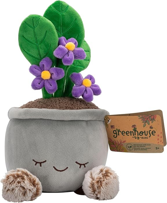 Russ Greenhouse 12-Inch African Violet Plant Plush - Ultrasoft Official Jazwares Plush - Ages 3+ | Amazon (US)